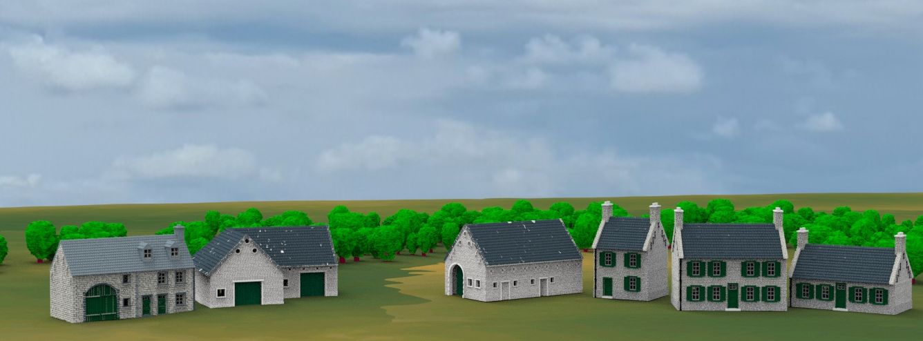 Waterloo Barn Section WATERLOO Belgic houses and barns, generic – 3dprintterrain
