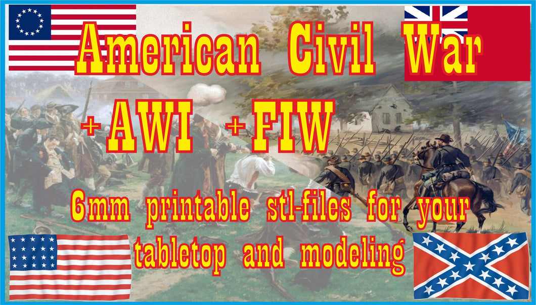 6mm - 12mm French Indian War, War of Independence, American Civil War