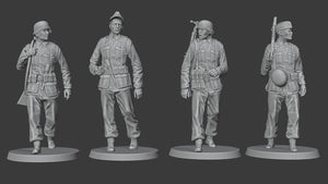 Figures Wehrmacht-Marching-Officers-Stretcher Bearer-Wehrmachtgirls