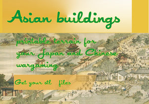 Printing license Asian buildings Japan + China